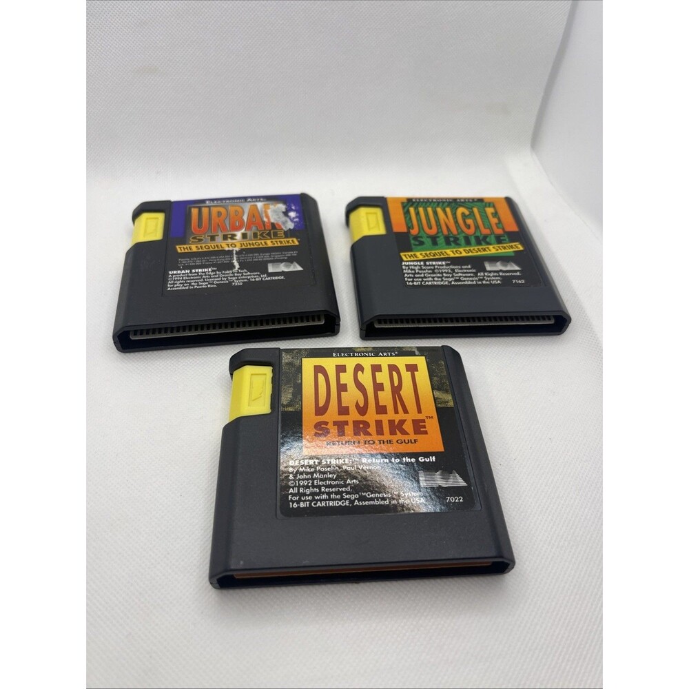 Urban Strike 1994 Electronic Arts Sega Genesis Desert Strike, Jungle Strik Loose
